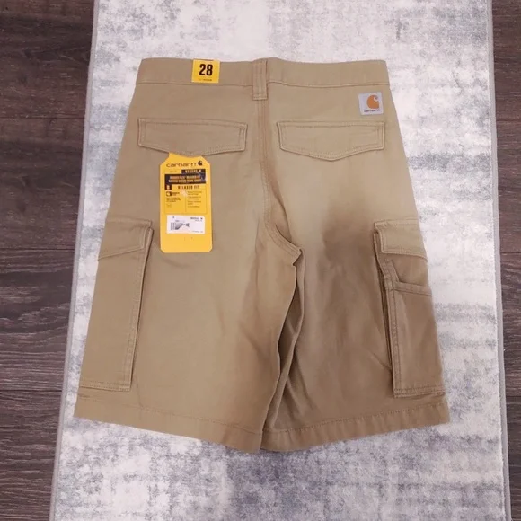 Rugged Flex Carhartt Relaxed Fit Canvas Cargo Work Short 28 and 11" Inseam - Picture 3 of 6